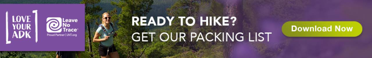 A banner to download a packing checklist. 