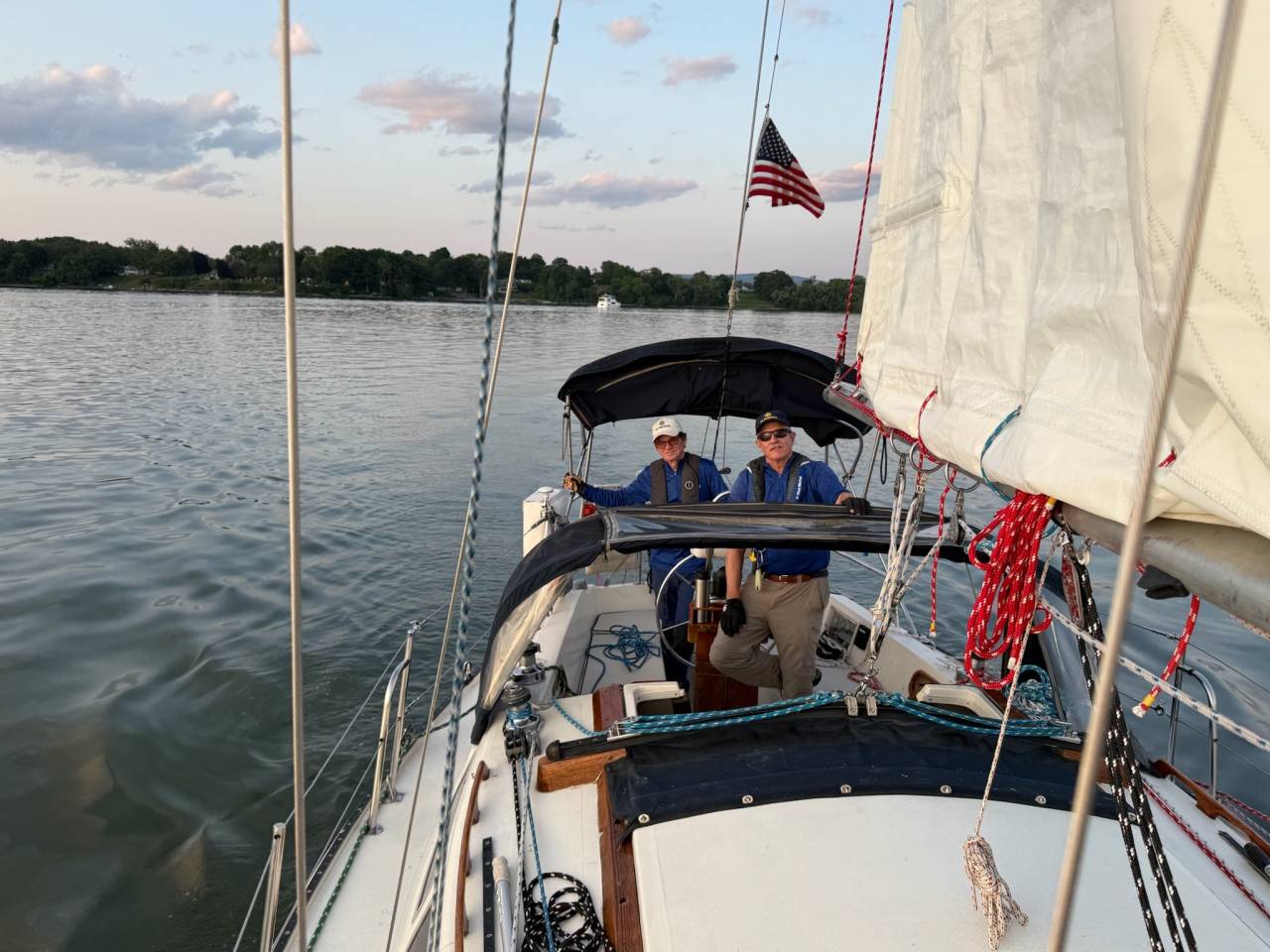 Captain Barry and his crew on Sail Champlain.
