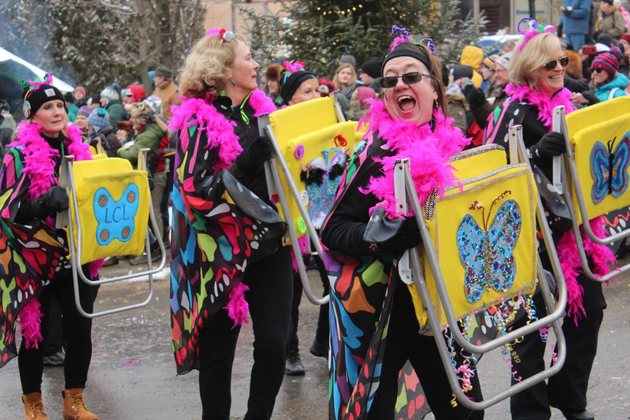 The Lawn Chair Ladies in the Winter Carnival parade.