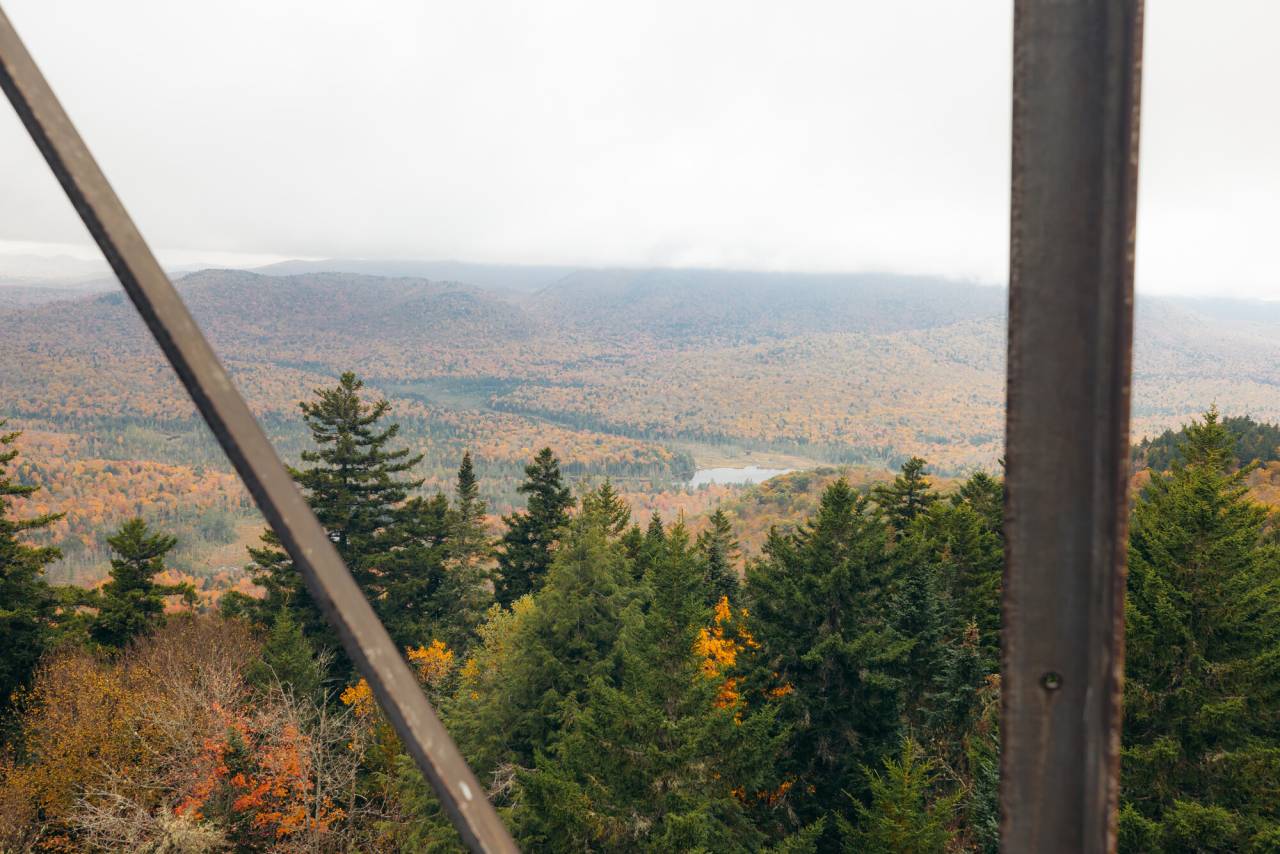Views from the Goodnow fire tower during fall.