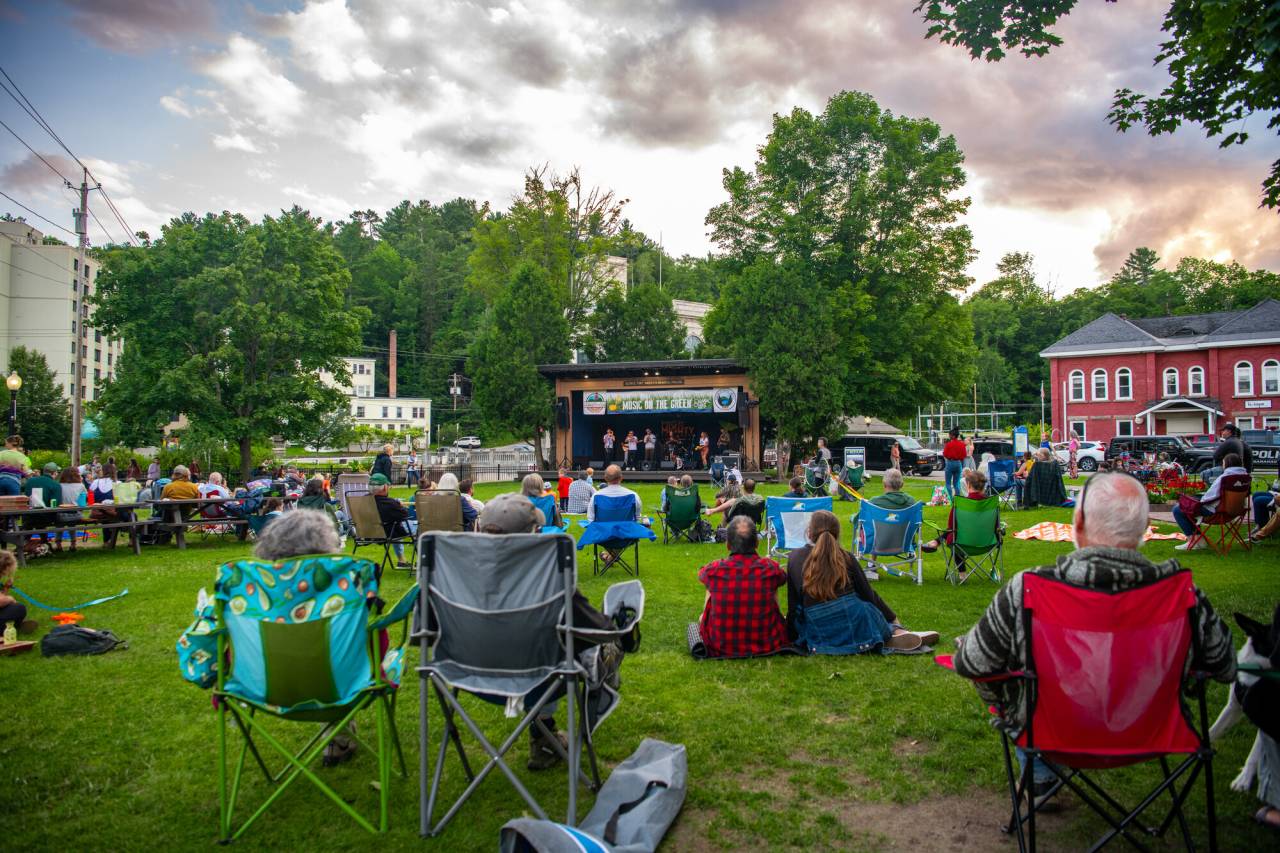 A live music event in Saranac Lake.