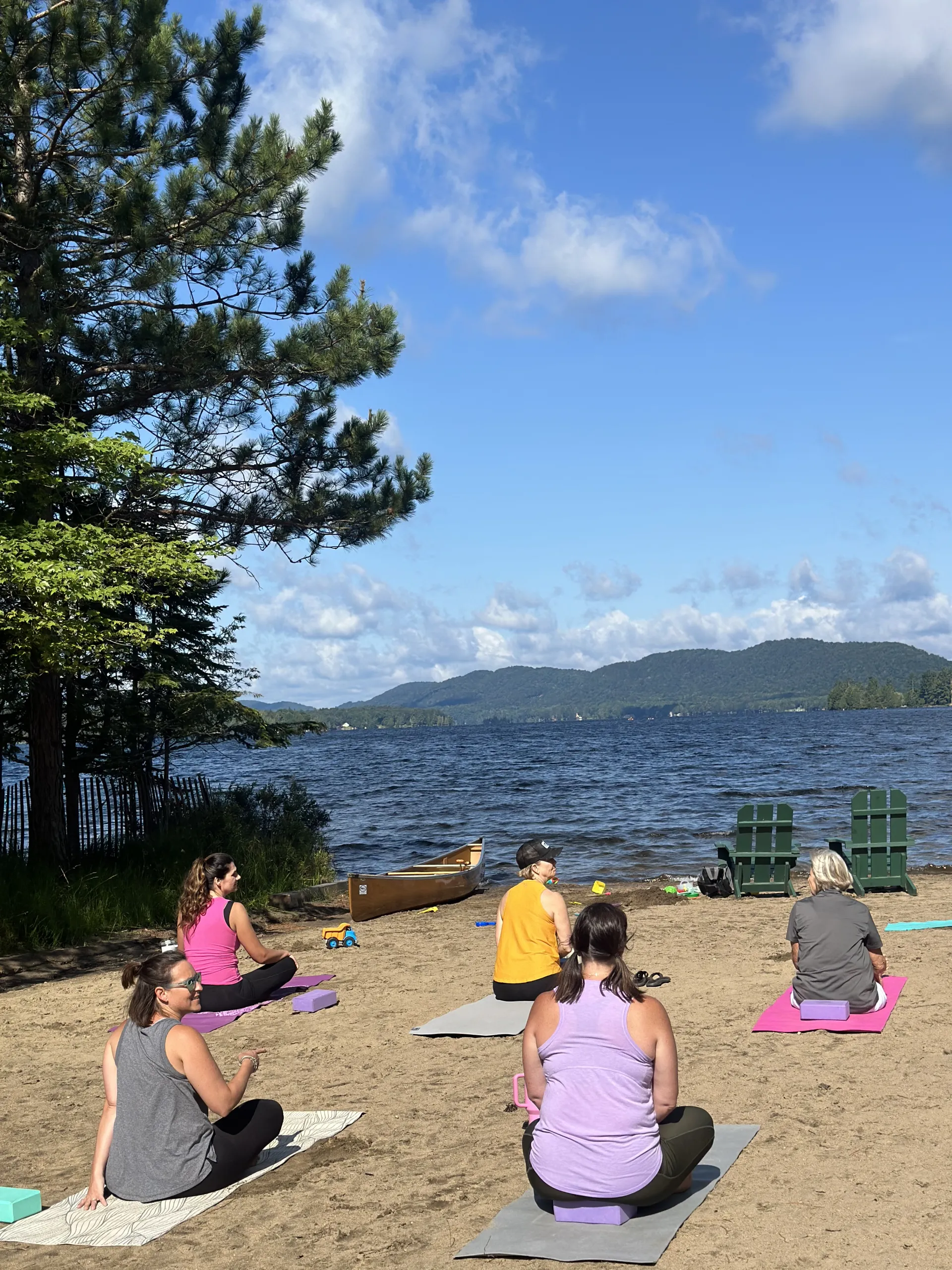 beach yoga