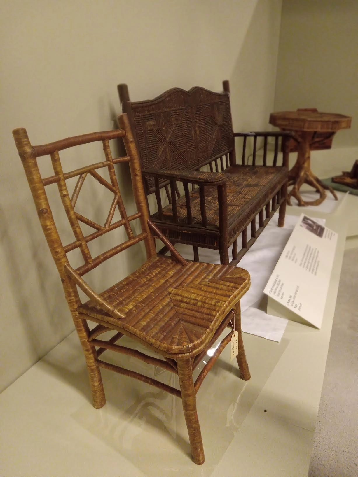 A close up image of some hand crafted chairs from centuries past.