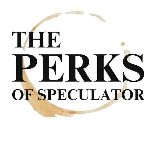 The PERKS of Speculator with a coffee ring as logo