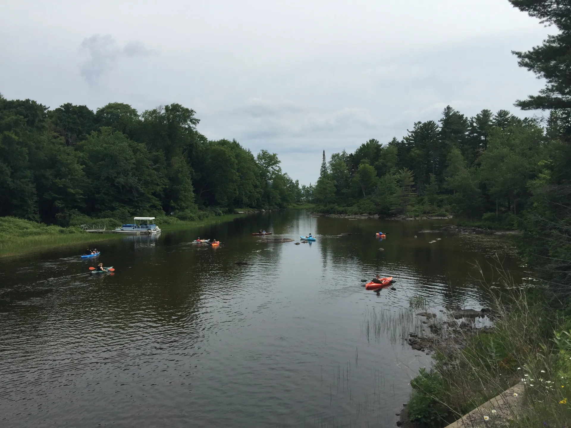 Kayakers out on the water