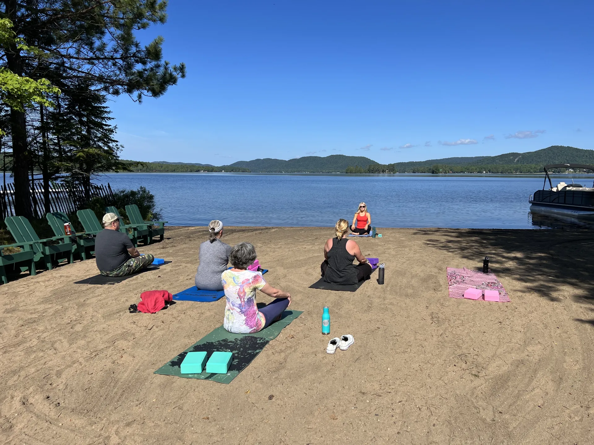 beach yoga