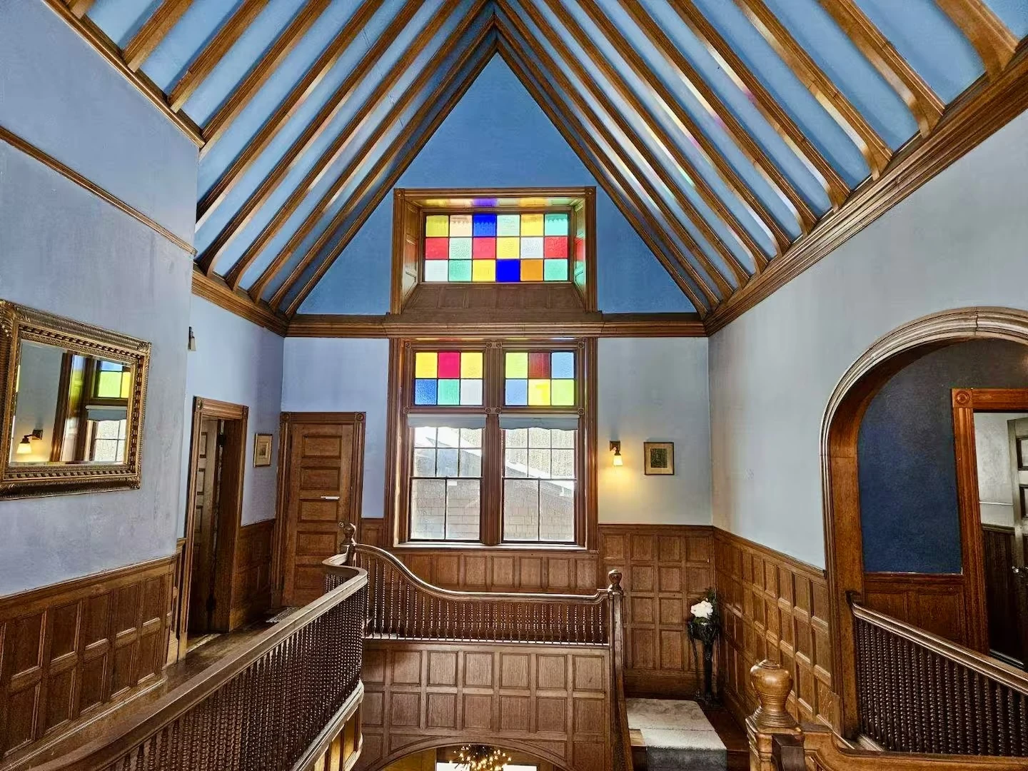 Staircase with Glass windows