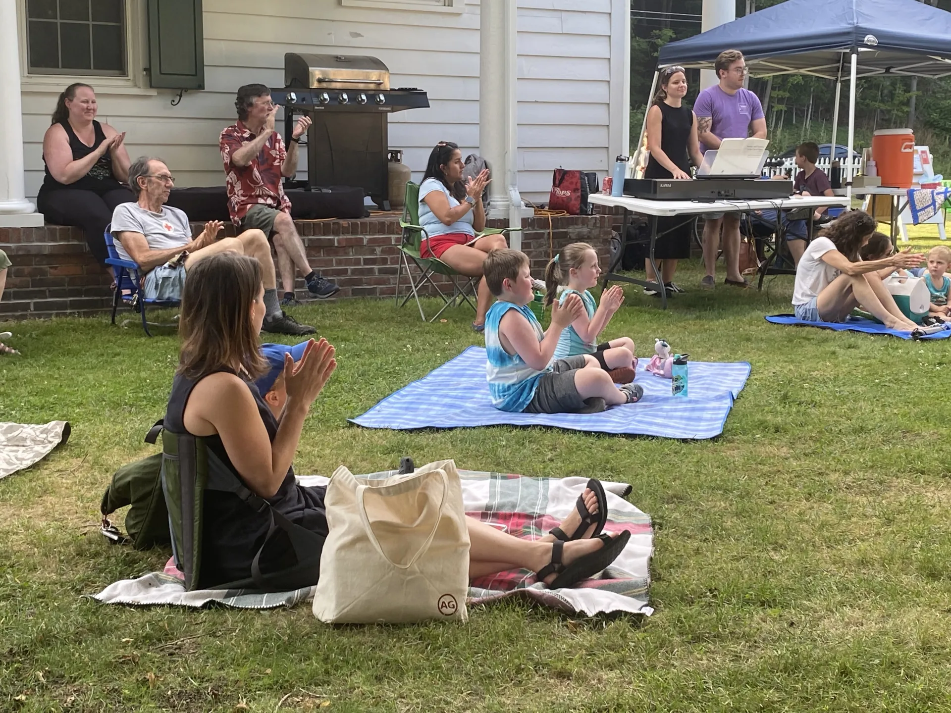 people at a lawn concert