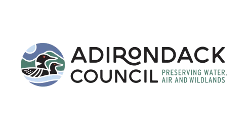 Adirondack Council Preserving water, air and wildlands with an illustrated loon on the water.