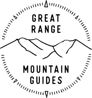 great range logo with a compass