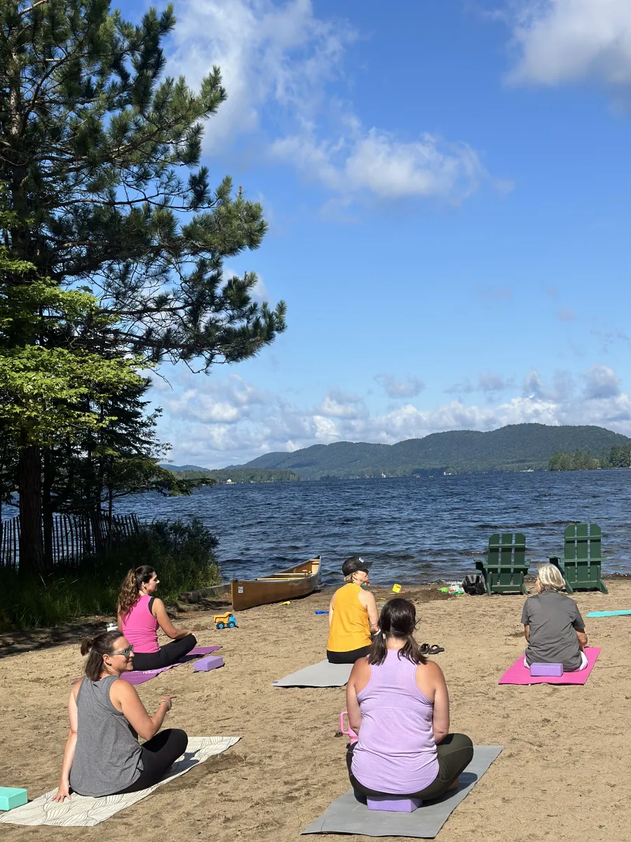 beach yoga