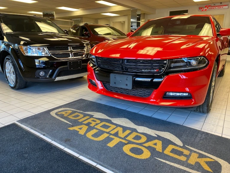 Cars inside the dealership