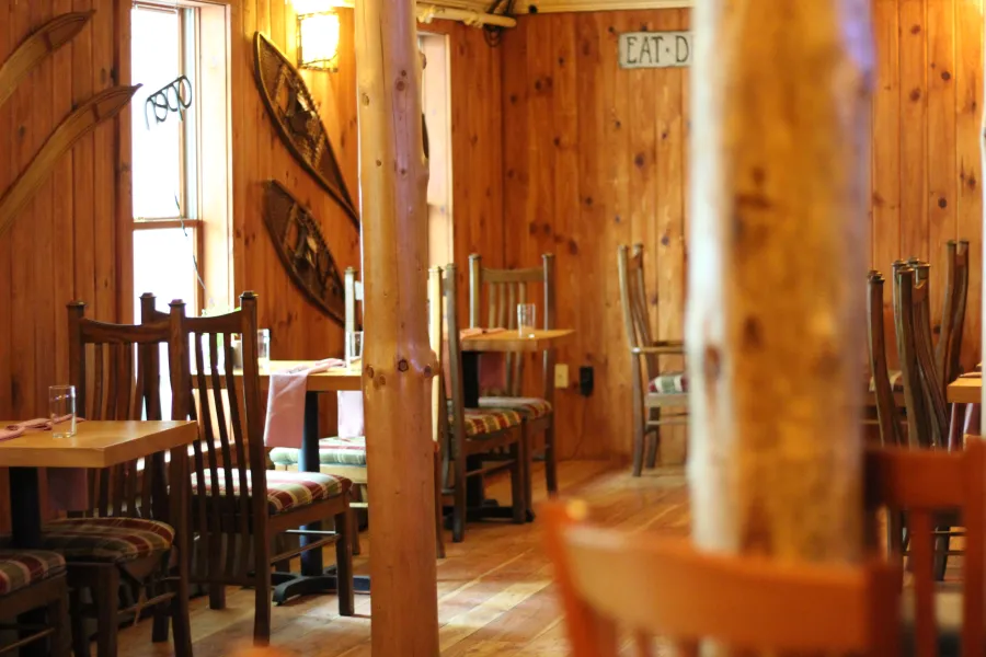 Dining space at the Woods Inn