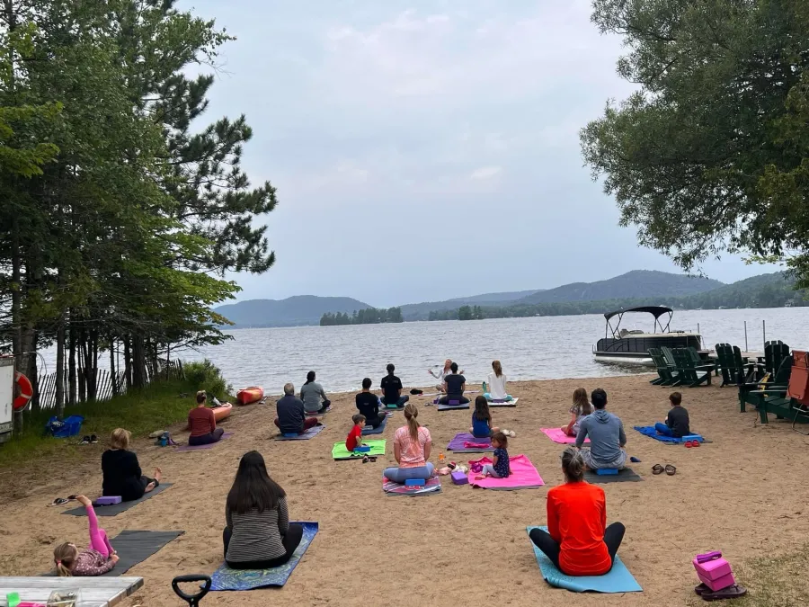 beach yoga