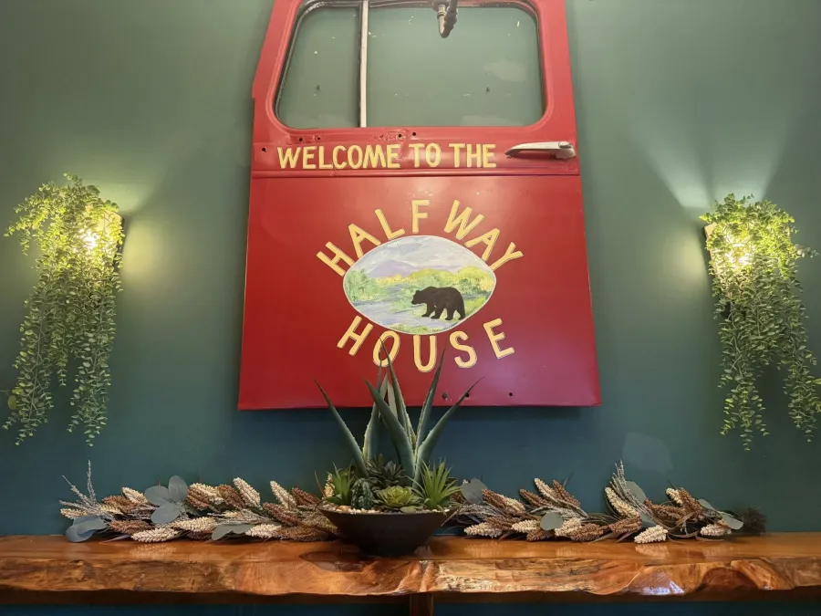 old car door with logo on it 