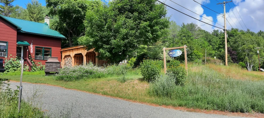 exterior with sign of Solstice